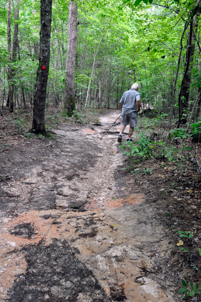 Lee Duquette on a muddy trail
